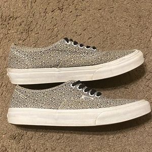 Vans Black and White Geometric Sneakers
